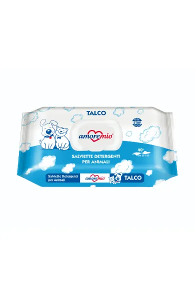 Amoremio Talc Pet Wipes 40pcs