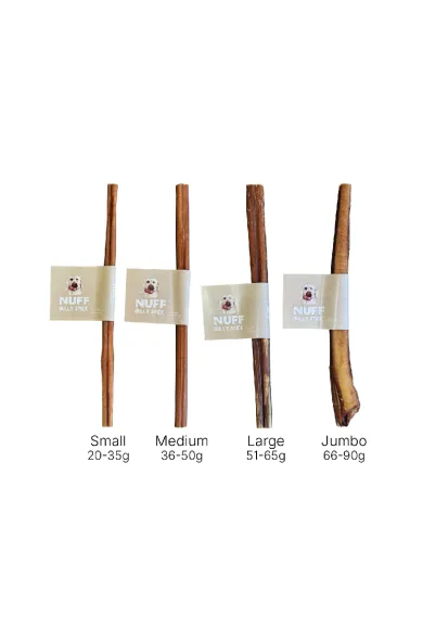 NUFF Bully Stick Dog Chew Small 30cm 20-35g
