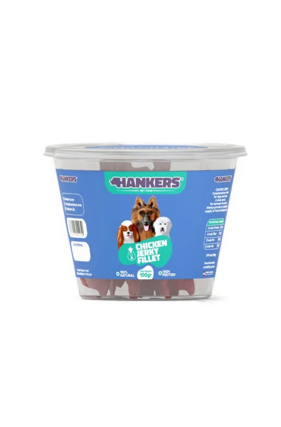 Hankers Dog Treat Jerky fillet Chicken
