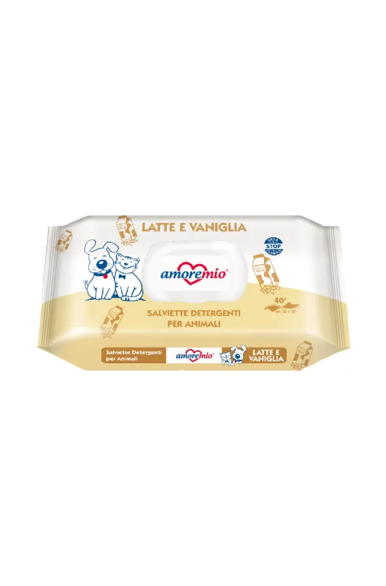 Amoremio Milk & Vanilla Pet Wipes 40pcs